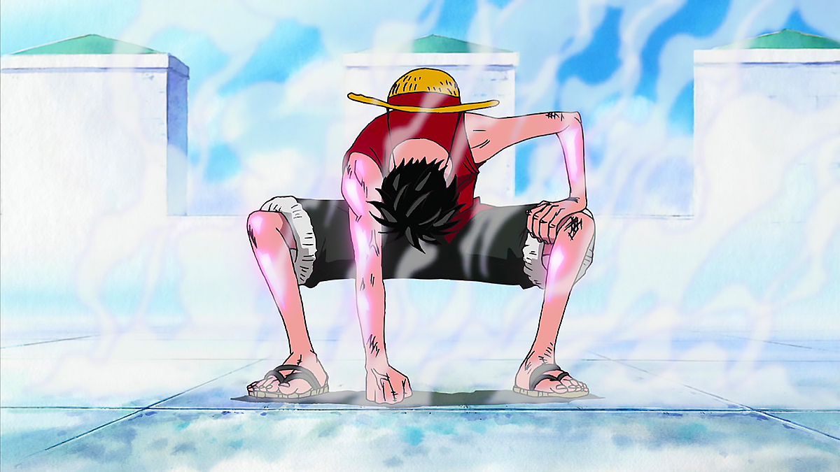 Luffy using Gear 2 in episode 53 of One Piece
