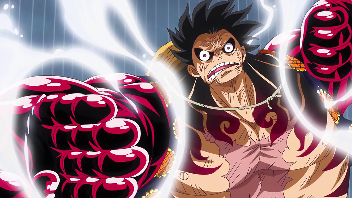 Luffy using Gear 4 in episode 726 of One Piece