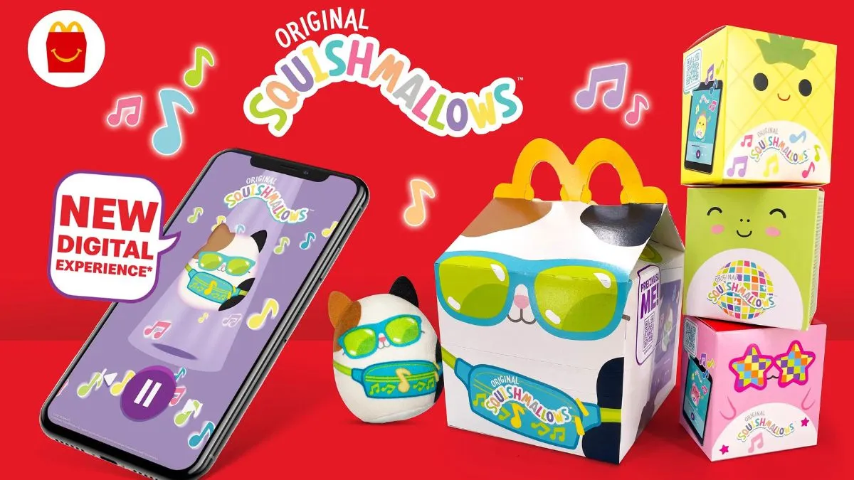 Promotional image for the Squishmallows x McDonald's collaboration