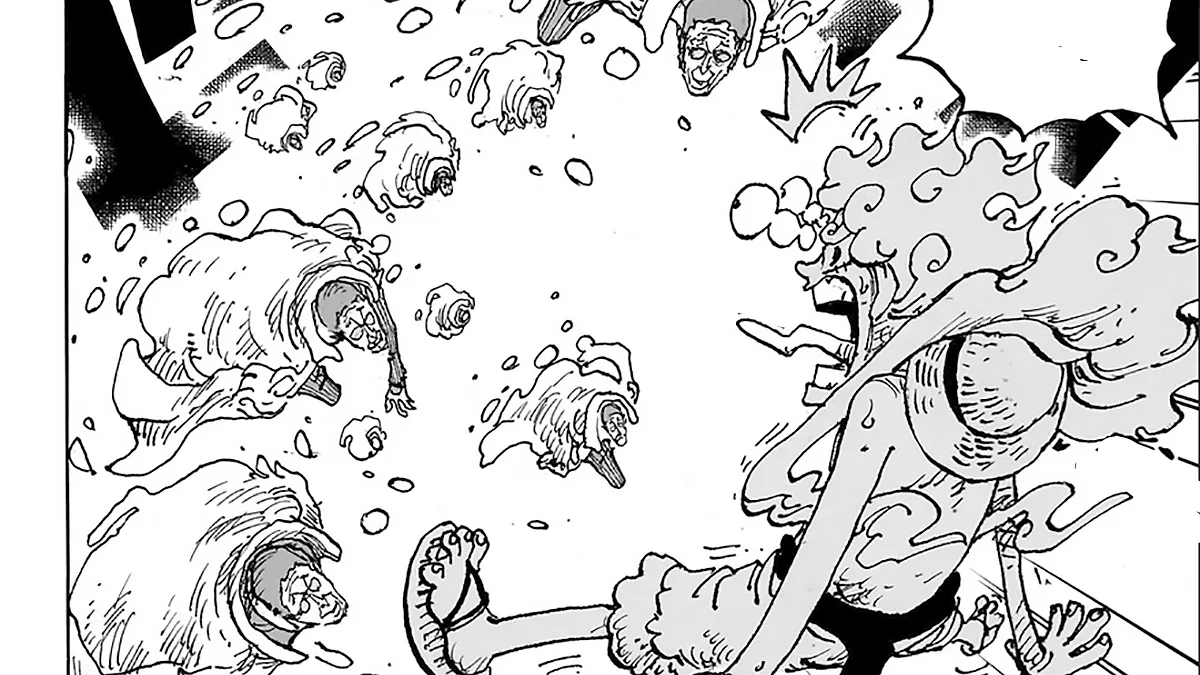 Luffy and Borsalino's fight in the One Piece manga, Egghead arc