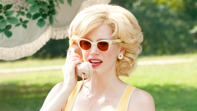 Jessica Chastain in sunglasses and a yellow dress as Celia Foote in 2011's 'The Help'