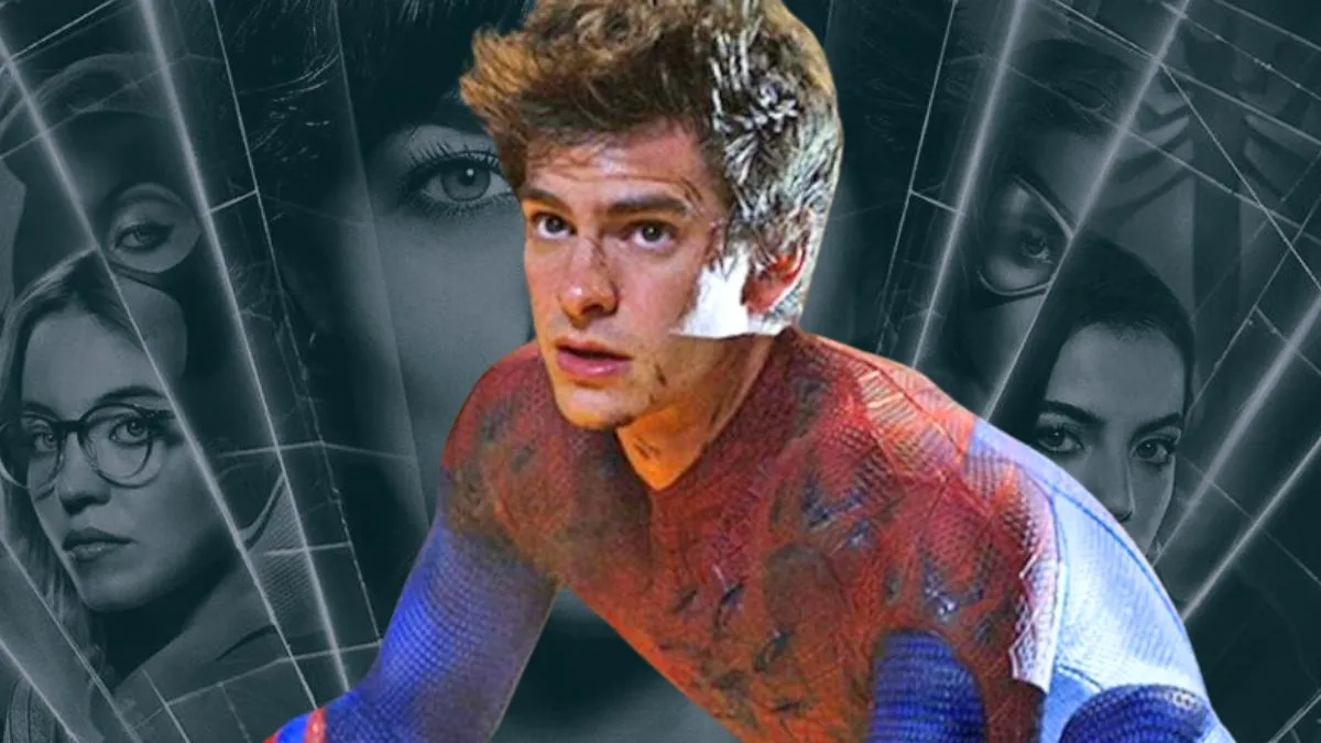 Andrew Garfield in The Amazing Spider-Man/Madame Web poster