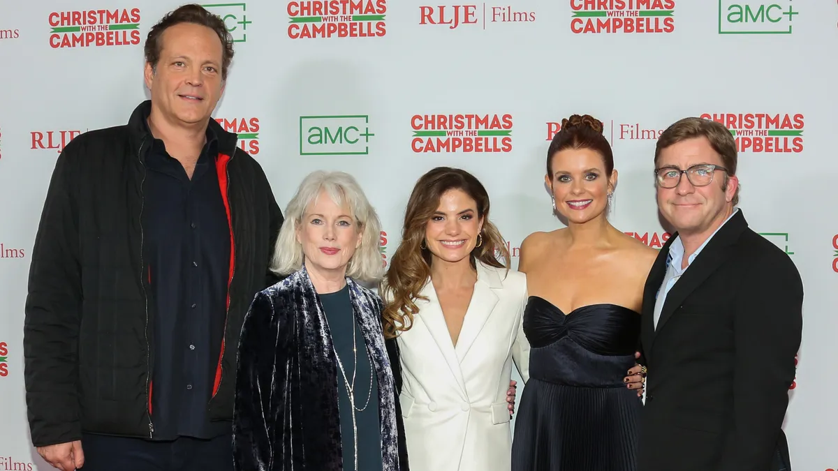 Vince Vaughn, Julia Duffy, Clare Niederpruem, JoAnna Garcia Swisher and Peter Billingsley attend the premiere of AMC+'s "Christmas With The Campbells" at The West Hollywood EDITION on November 30, 2022 in West Hollywood, California. 