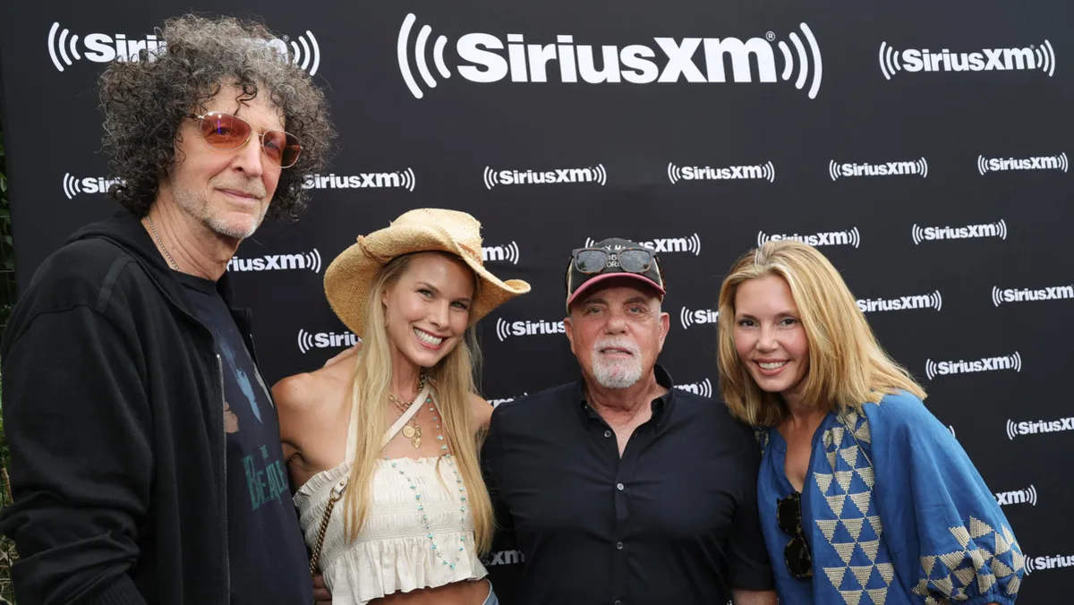 Howard Stern, Beth Stern, Billy Joel and Alexis Roderick attend as Ed Sheeran performs live for SiriusXM at the Stephen Talkhouse on August 14, 2023 in Amagansett, New York. 