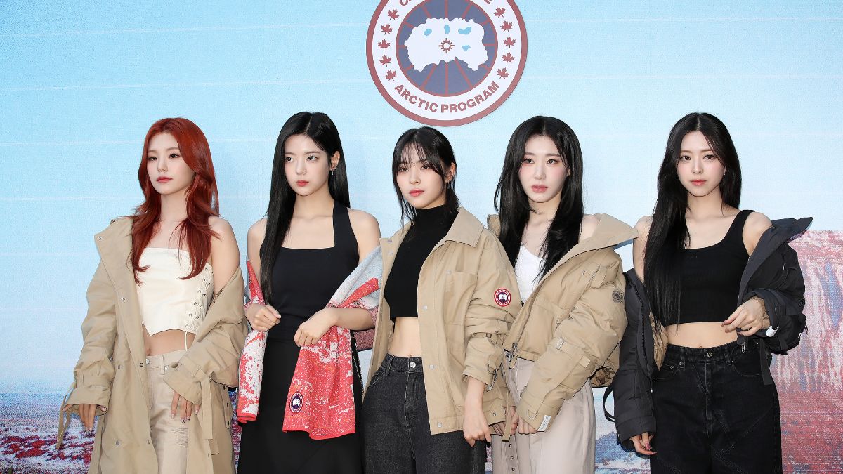 SEOUL, SOUTH KOREA - SEPTEMBER 08: (L-R) Yeji, Lia, Ryujin, Chaeryeong and Yuna of girl group ITZY are seen at the 'Canada Goose x Rokh x Matt McCormick' exclusive collaboration collection launch event on September 08, 2023 in Seoul, South Korea. (Photo by Han Myung-Gu/WireImage)