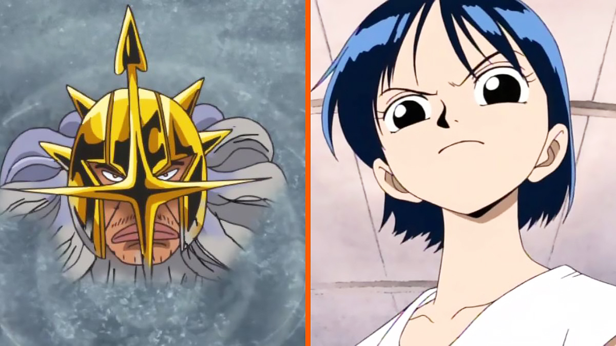 Kuina and Pica from One Piece side by side
