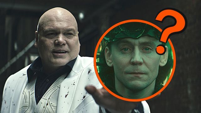 Vincent D'Onofrio as Wilson Fisk in 'Echo' and Tom Hiddleston as Loki in 'Loki'.