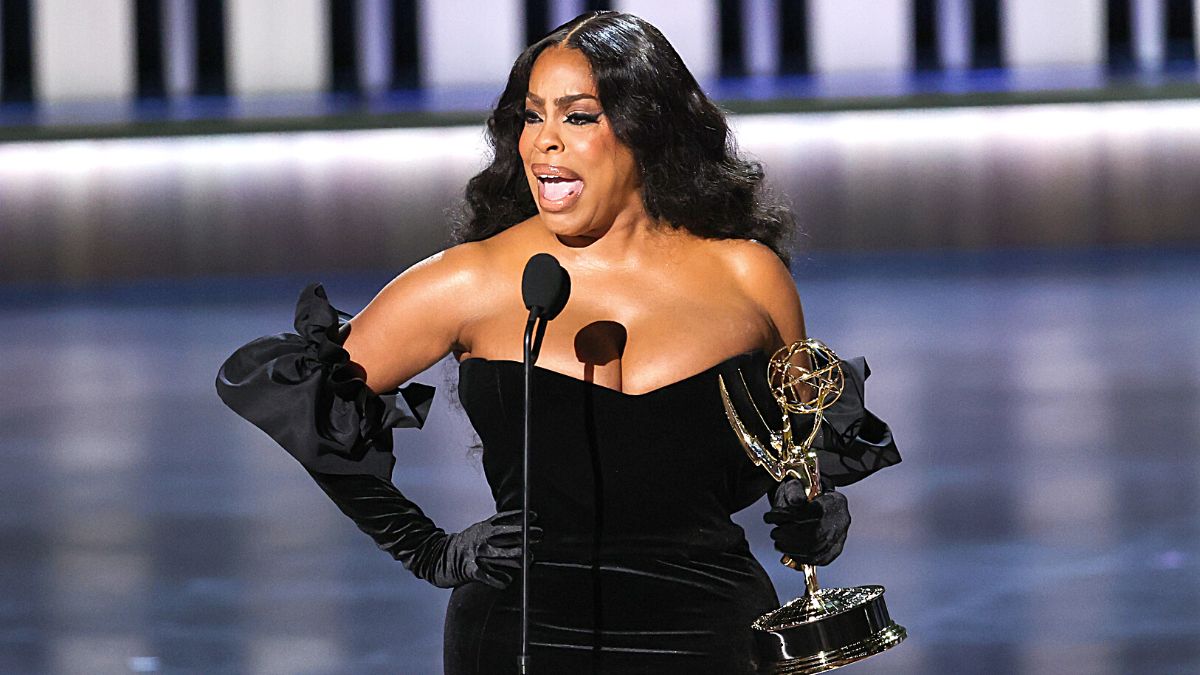 LOS ANGELES, CALIFORNIA - JANUARY 15: Niecy Nash-Betts accepts the Outstanding Supporting Actress in a Limited or Anthology Series or Movie award for “Dahmer – Monster: The Jeffrey Dahmer Story” onstage during the 75th Primetime Emmy Awards at Peacock Theater on January 15, 2024 in Los Angeles, California.