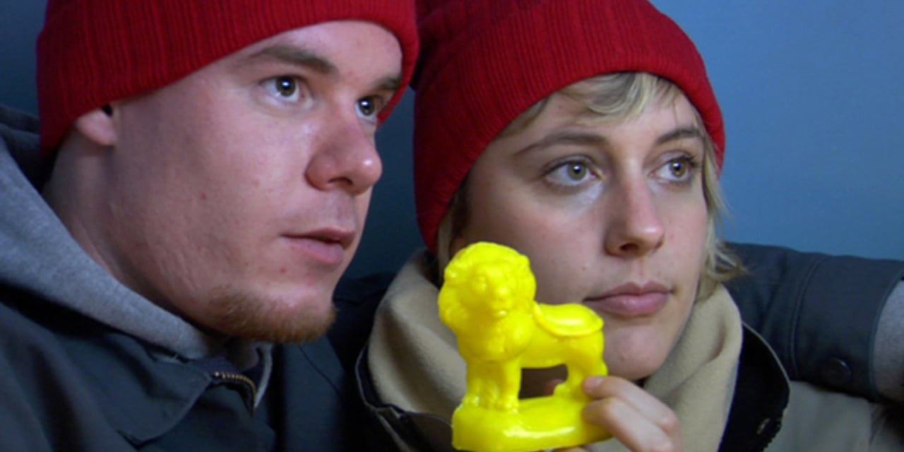 JOE SWANBERG as James and GRETA GERWIG as Mattie in a scene from NIGHTS AND WEEKENDS (2008), directed by Swanberg and Gerwig.