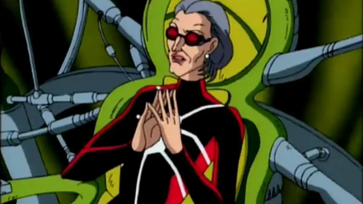 Madame Web from the 90's Spider-Man cartoon.