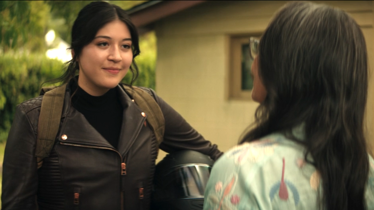 Maya Lopez (Alaqua Cox) smiles at her grandma Chula in the Echo finale. 