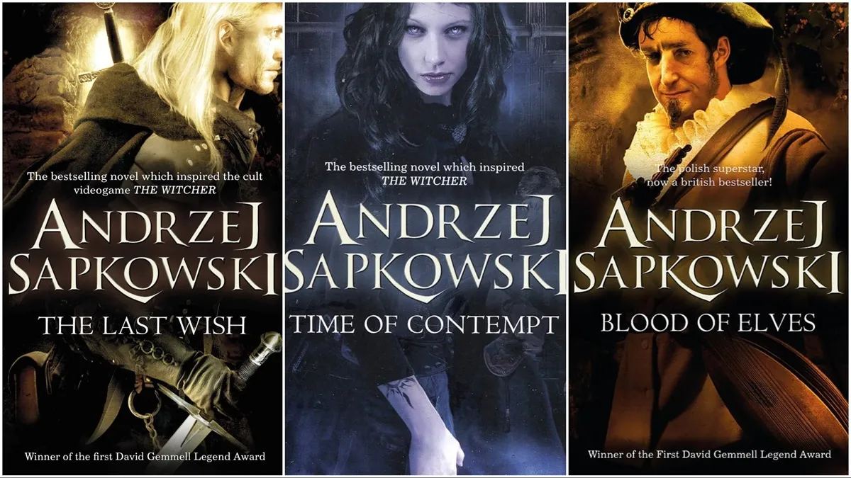 The Witcher books by Andrzej Sapkowski