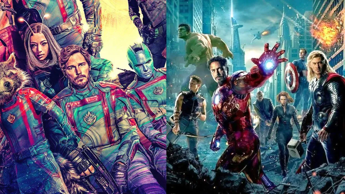 Guardians of the Galaxy Vol. 3 poster crop/The Avengers textless poster