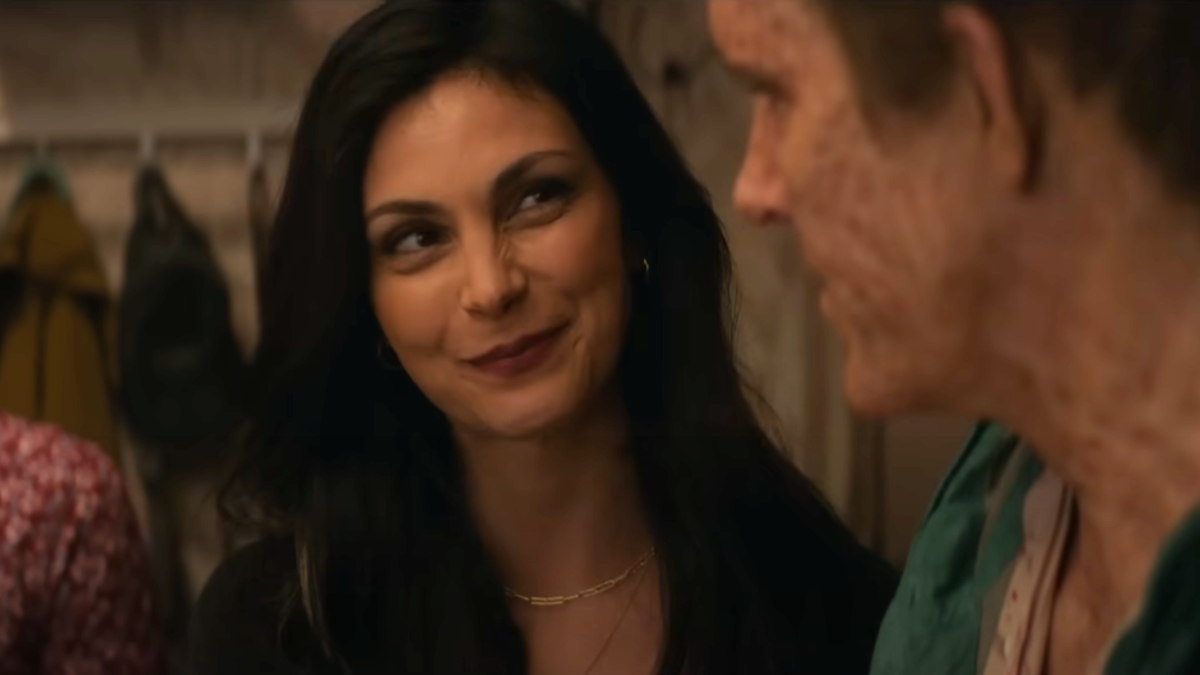 Vanessa (Morena Baccarin) smiles at Wade Wilson (Ryan Reynolds) in the Deadpool & Wolverine trailer