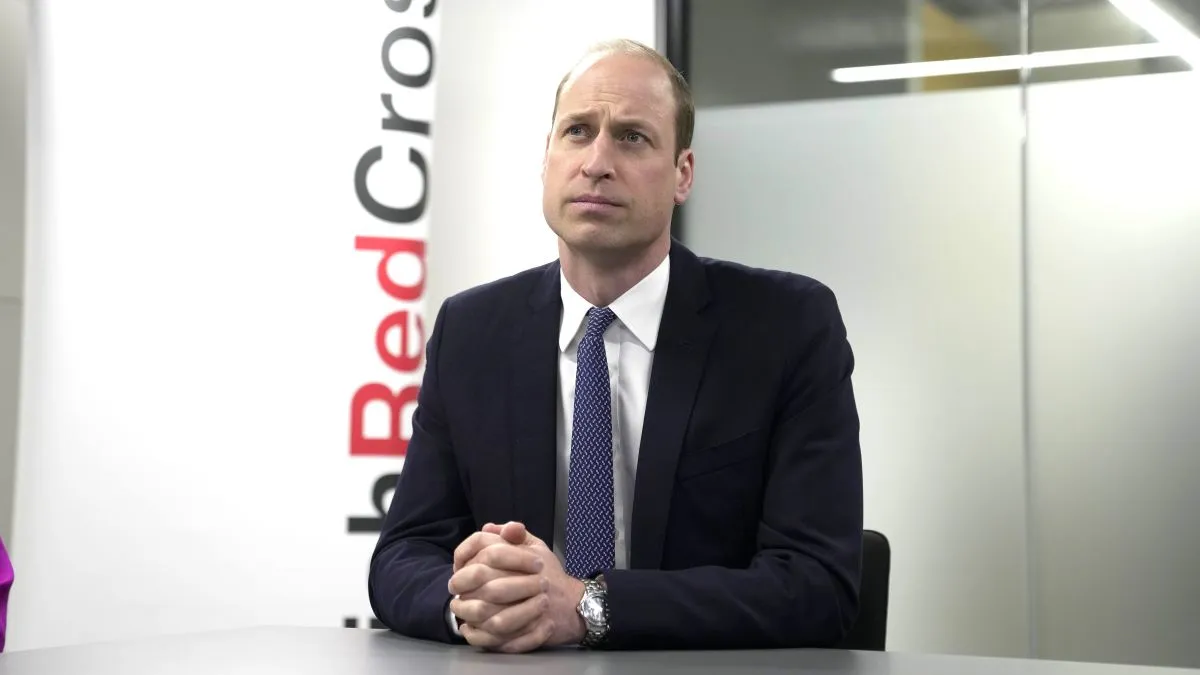 Prince William, The Prince of Wales, listens as he visits the British Red Cross at British Red Cross HQ on February 20, 2024 in London, England. The Prince of Wales undertakes engagements which recognise the human suffering caused by the ongoing at British Red Cross HQ on February 20, 2024 in London, England. The Prince of Wales undertakes engagements which recognise the human suffering caused by the ongoing war in the Middle East and the subsequent conflict in Gaza, as well as the rise of antisemitism around the world. The Red Cross are providing humanitarian aid in the region via the Red Cross Red Crescent Movement, including Magen David Adom in Israel and the Palestine Red Crescent Society. (Photo by Kin Cheung - WPA Pool/Getty Images)