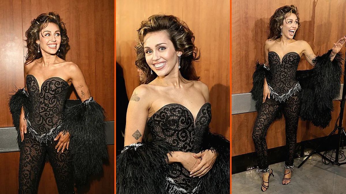   Miley Cyrus participa do 66º GRAMMY Awards na Crypto.com Arena em 4 de fevereiro de 2024 em Los Angeles, Califórnia.