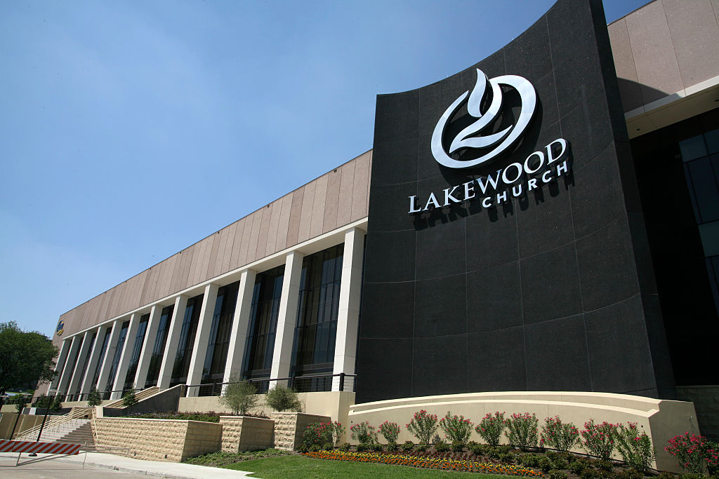 Lakewood Church in Houston, where Pastor Joel Osteen preaches to some 25,000 people each week. There are currently 842 mega churches that host an excess of three million people on any given Sunday. Mega churches are loosely defined as non-Catholic churches with at least 2,000 weekly attendants. 