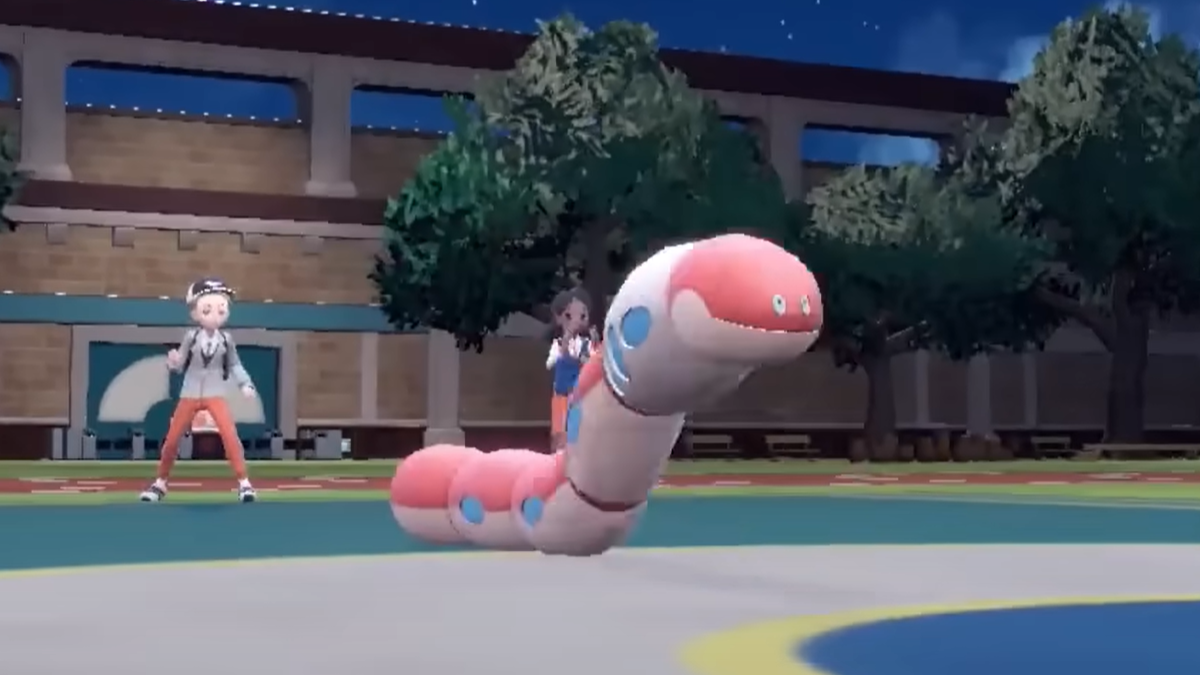Orthworm being used in a Pokemon battle.