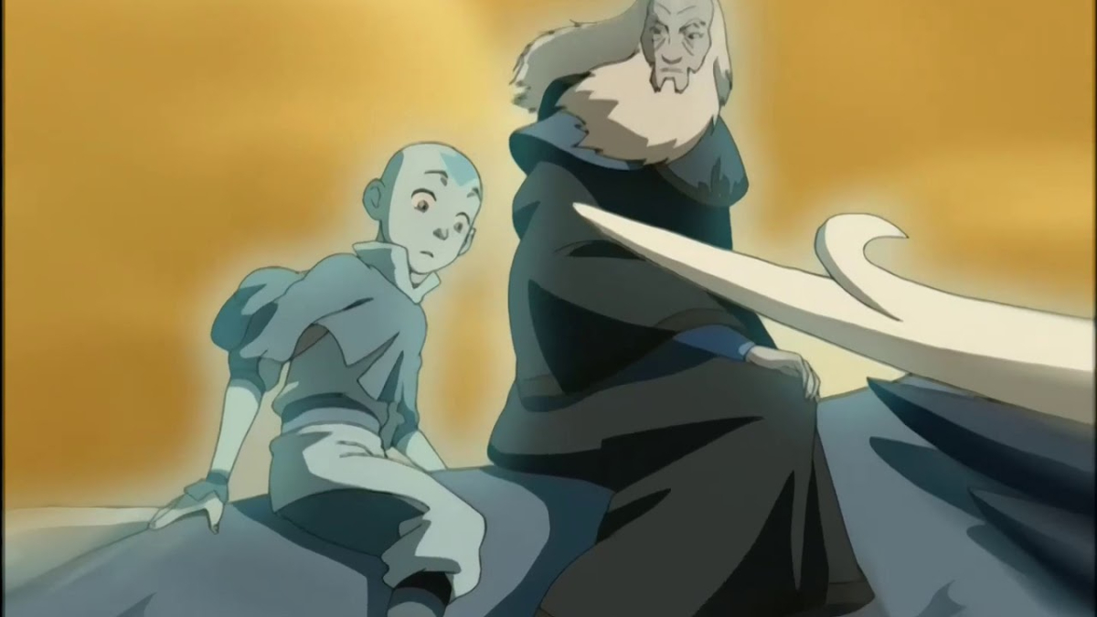 Aang and Roku in 'Avatar: The Last Airbender'