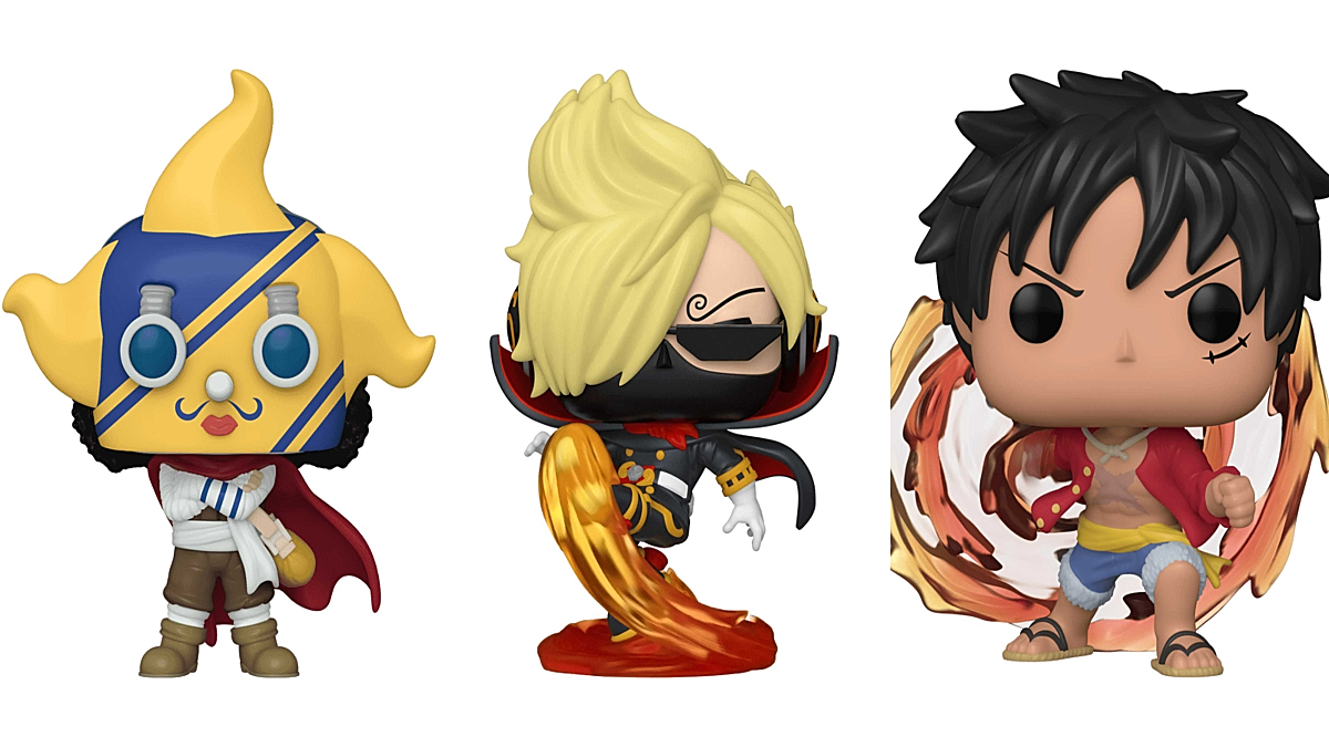 Sniper King, Soba Mask, and Red Hawk Luffy Funko Pops