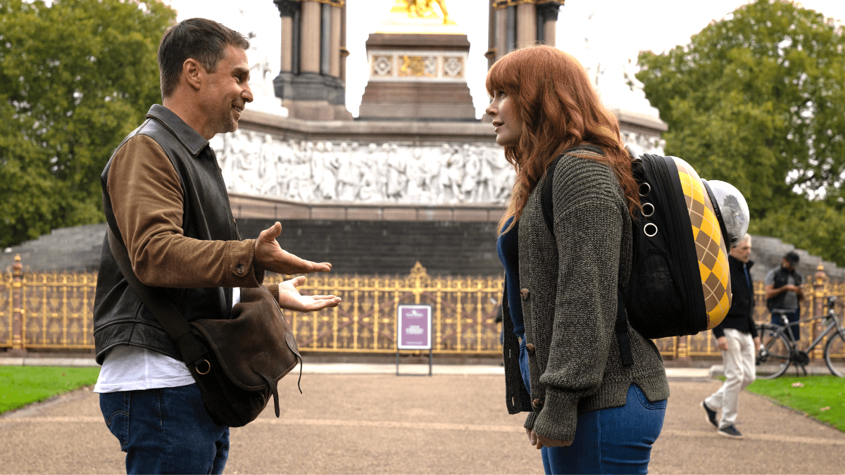 bryce dallas howard and sam rockwell in argylle