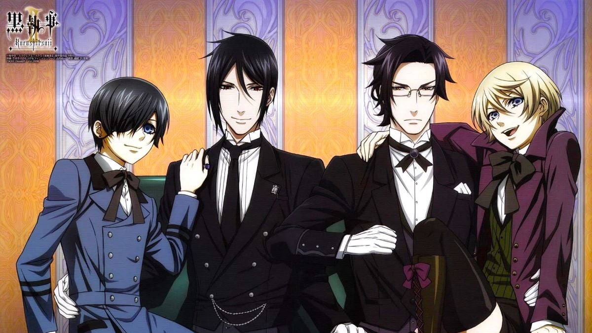 The main cast of the 'Black Butler' anime