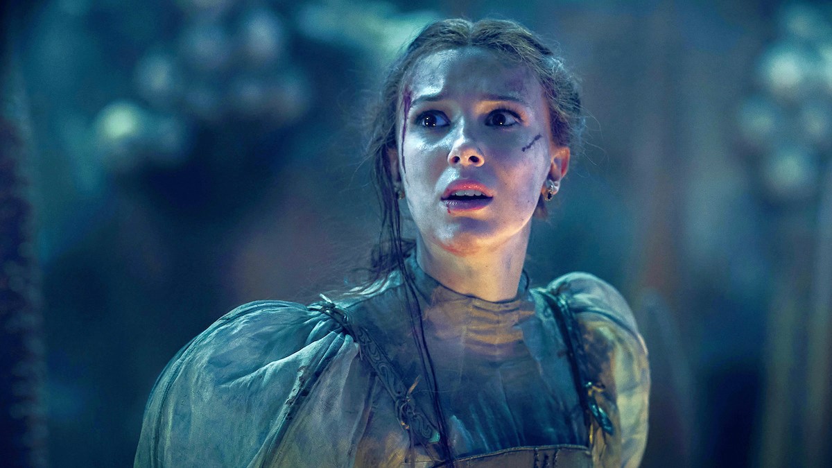 Millie Bobby Brown's Princess Elodie is trapped in a cave in Netflix's Damsel