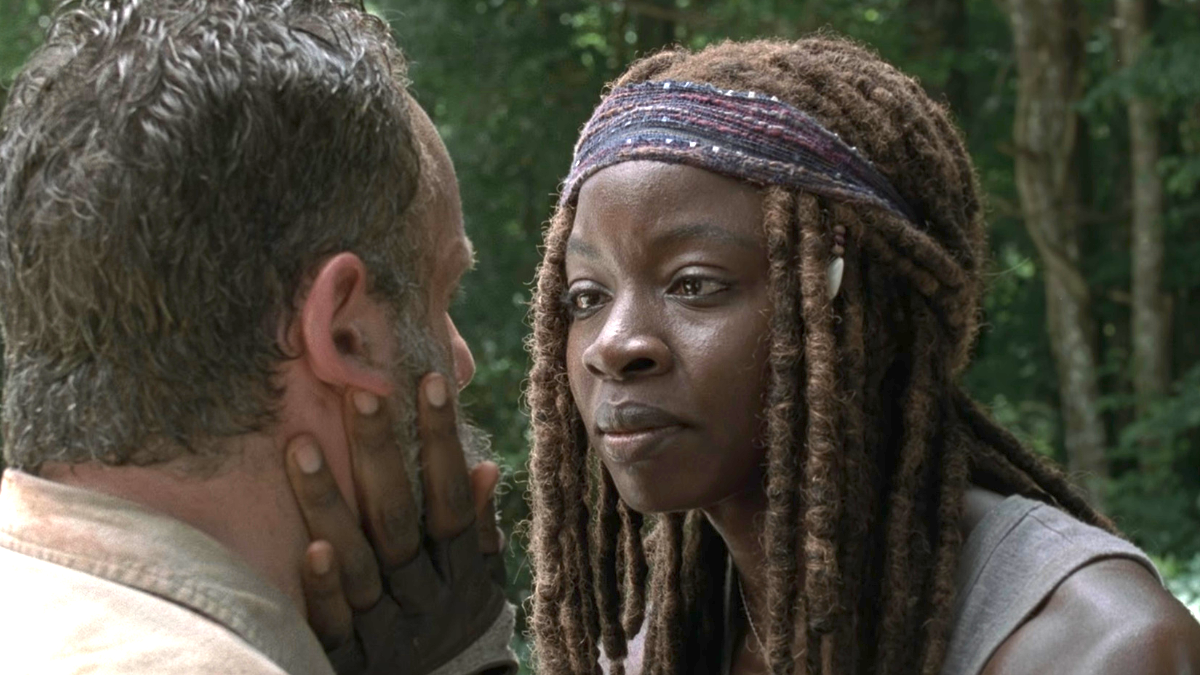 rick and michonne the walking dead 