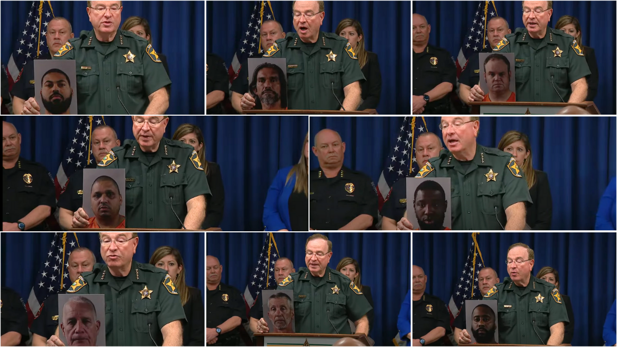 Sheriff Judd and the pictures of people arrested