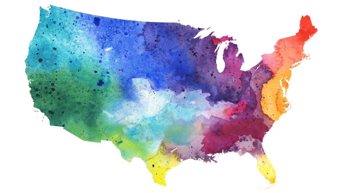 Rainbow map - U.S.