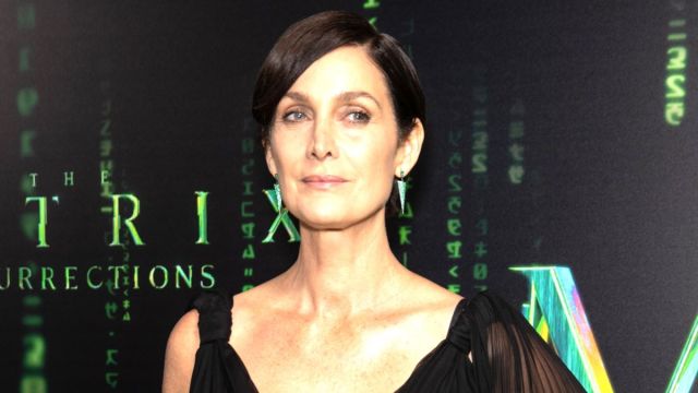 Carrie-Anne Moss arrives at the U.S. premiere of "The Matrix Resurrections" at The Castro Theatre on December 18, 2021 in San Francisco, California. (Photo by Miikka Skaffari/FilmMagic)