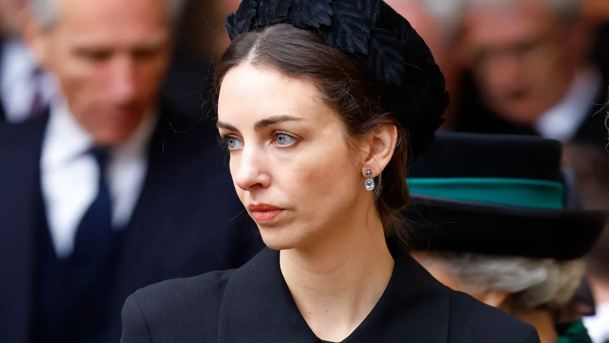 Rose Hanbury, Marchioness of Cholmondeley attends a Service of Thanksgiving for the life of Prince Philip, Duke of Edinburgh at Westminster Abbey on March 29, 2022 in London, England. Prince Philip, Duke of Edinburgh died aged 99 on April 9, 2021. (Photo by Max Mumby/Indigo/Getty Images)