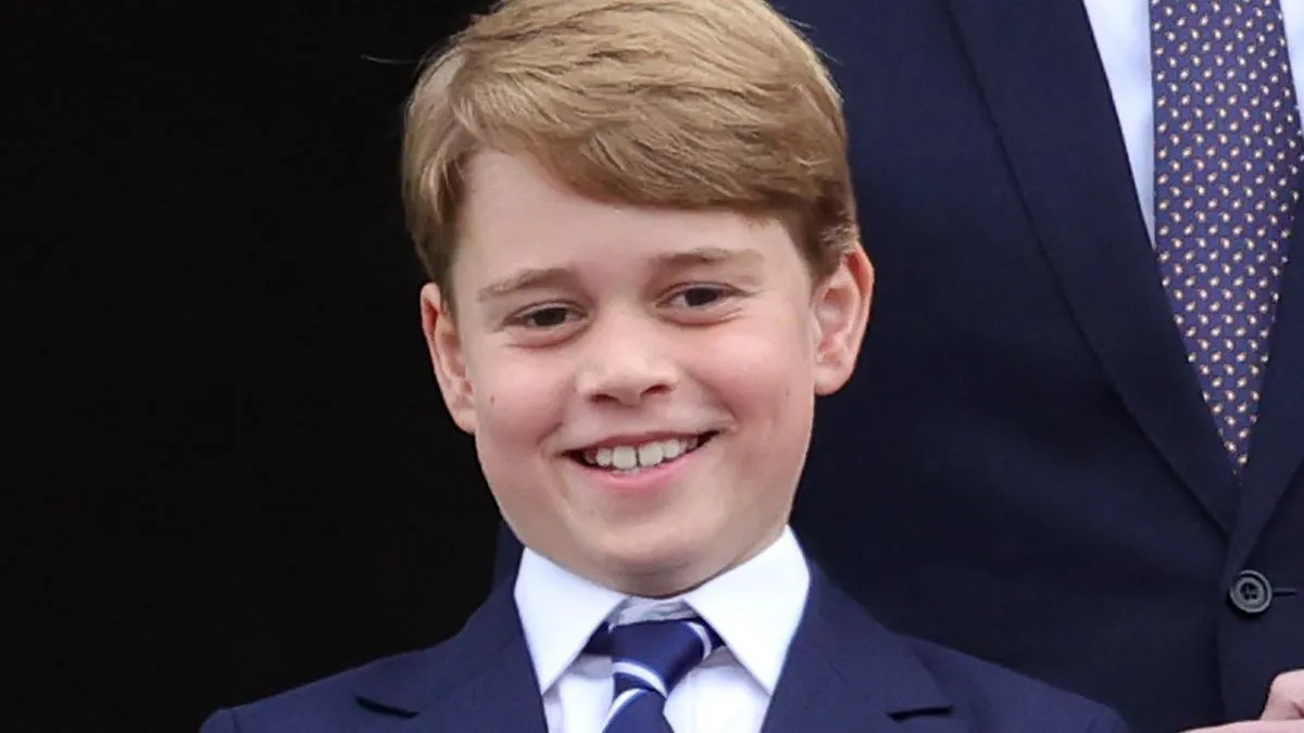 Prince George of Cambridge on the balcony of Buckingham Palace during the Platinum Jubilee Pageant on June 05, 2022 in London, England. The Platinum Jubilee of Elizabeth II is being celebrated from June 2 to June 5, 2022, in the UK and Commonwealth to mark the 70th anniversary of the accession of Queen Elizabeth II on 6 February 1952. (Photo by Chris Jackson/Getty Images)