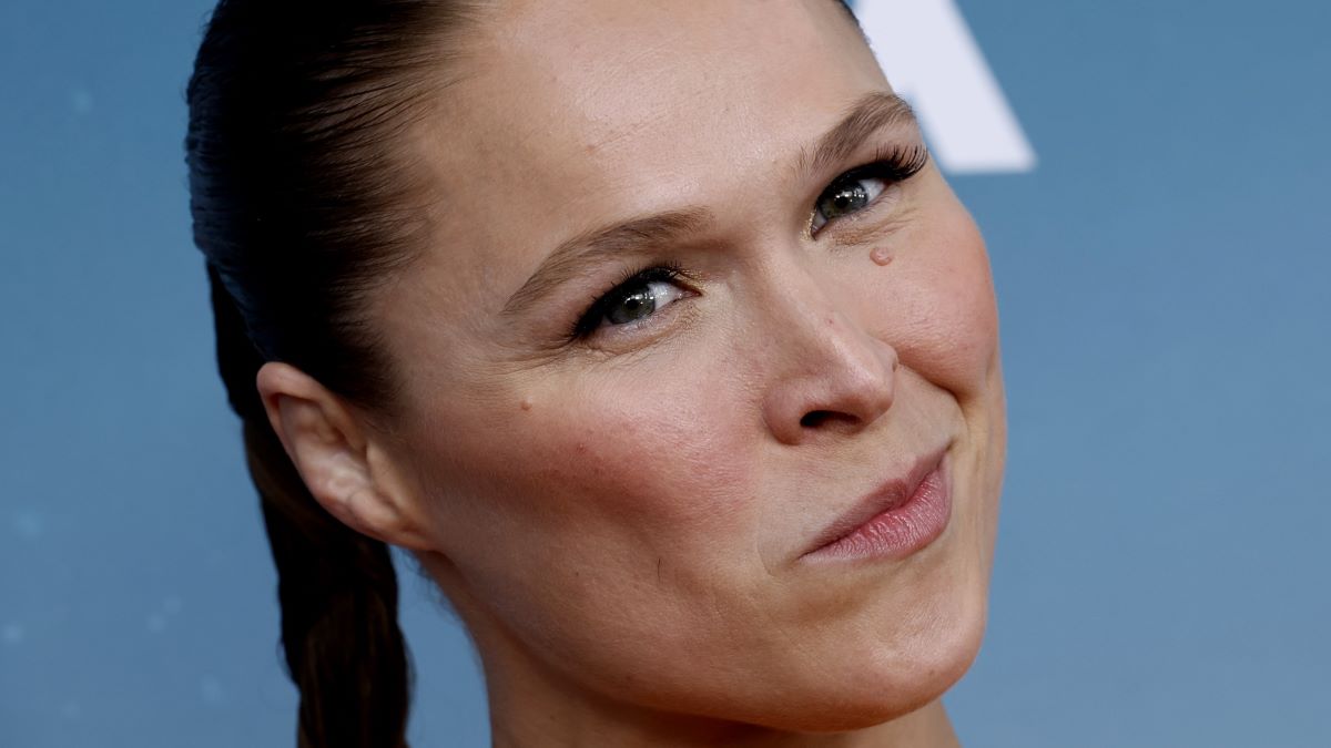 Ronda Rousey attends FOX's Stars On Mars "The Mars Bar" VIP red carpet press preview at Scum and Villainy Cantina on June 01, 2023 in Hollywood, California. (Photo by Frazer Harrison/Getty Images)