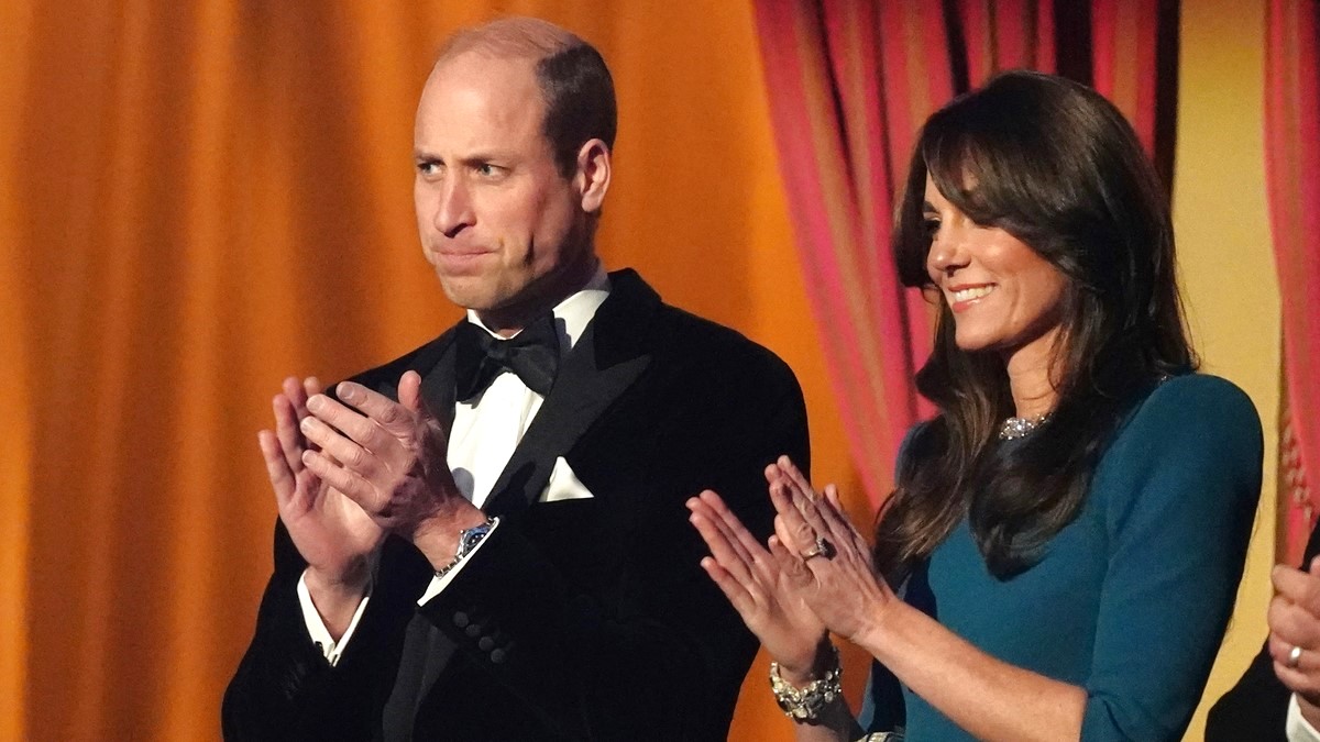 Prince William, Prince of Wales and Catherine, Princess of Wales clap during the Royal Variety Performance at the Royal Albert Hall on November 30, 2023 in London, England