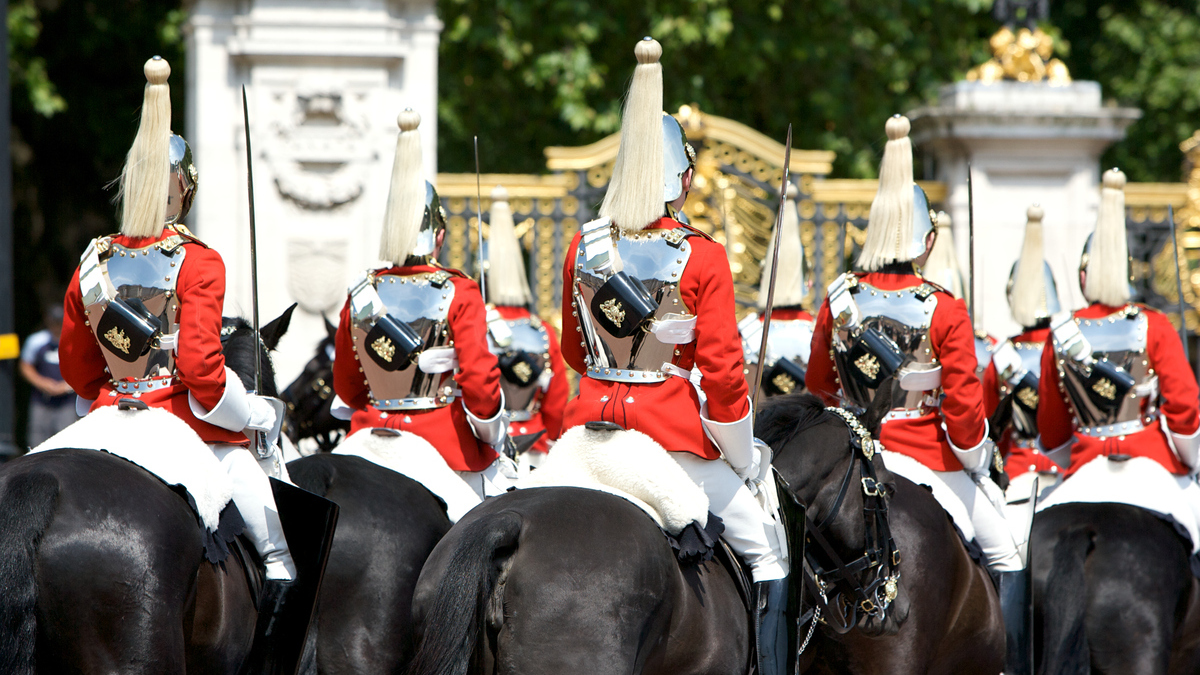 Trooping the Colour, Buckingham Palace - Foto stock
