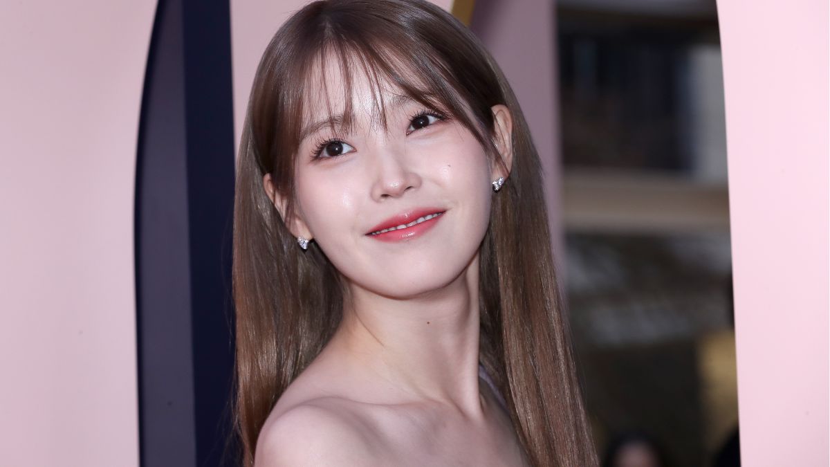 SEOUL, SOUTH KOREA - FEBRUARY 01: South Korean actress and singer IU aka Lee Ji-Eun is seen at the Estee Lauder new 'Double Wear Square' pop-up opening on February 01, 2024 in Seoul, South Korea. (Photo by Han Myung-Gu/WireImage)