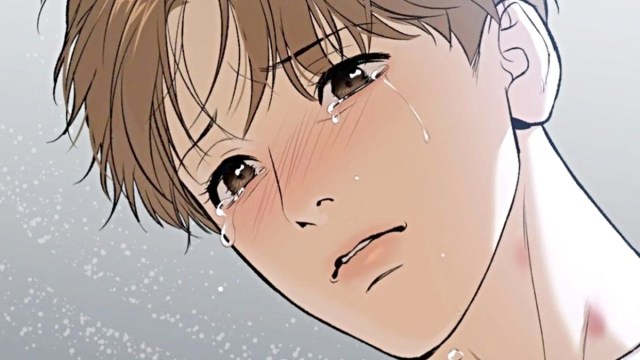 Kim Dan crying in 'Jinx' Manhwa chapter 46