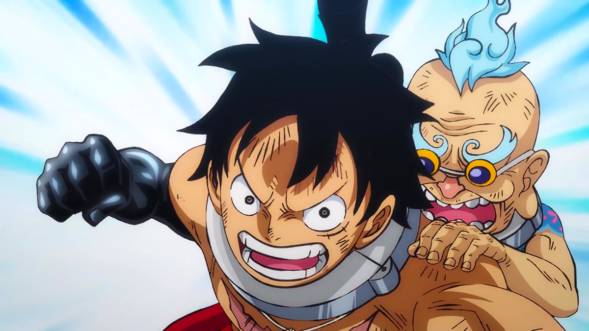 Luffy using armament Haki while carrying Hyogoro in Wano arc, One Piece