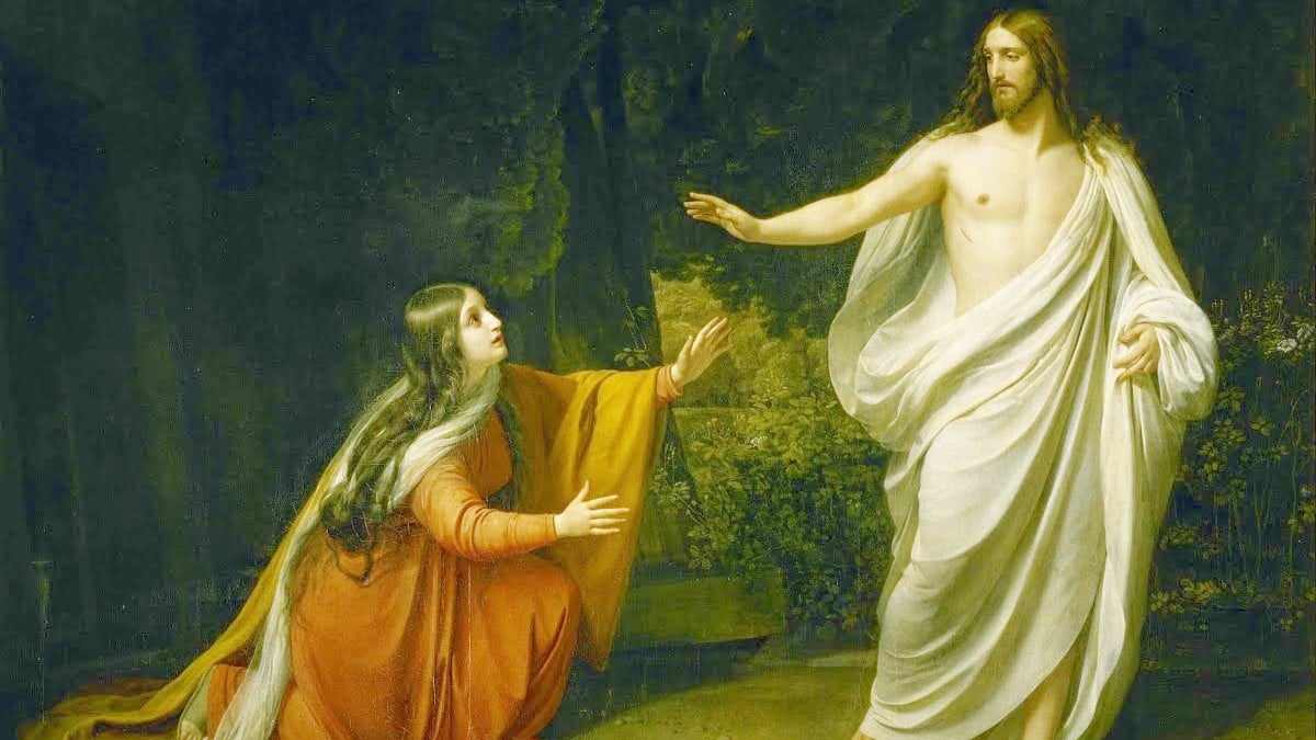 Part of the painting Christ's Appearance to Mary Magdalene after the Resurrection by Alexandre Ivanov