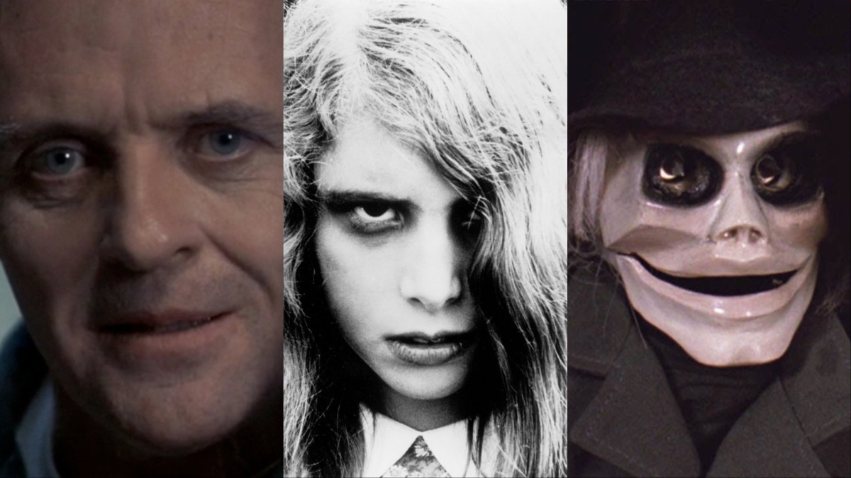 Collage of images from some of the most successeful horror movies, including The Silence of the Lambs, Puppet Master, and Night of the Living Dead