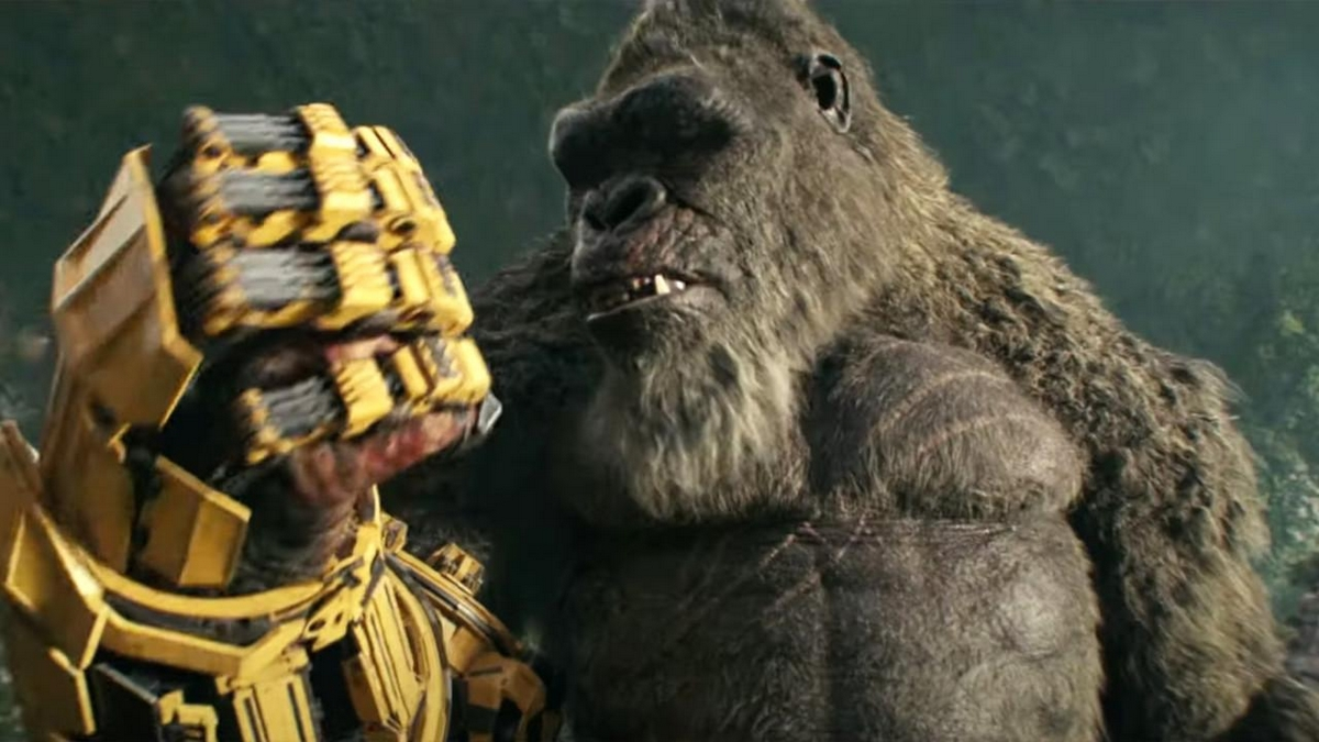 King Kong with a metallic arm in Godzilla x Kong: The New Empire