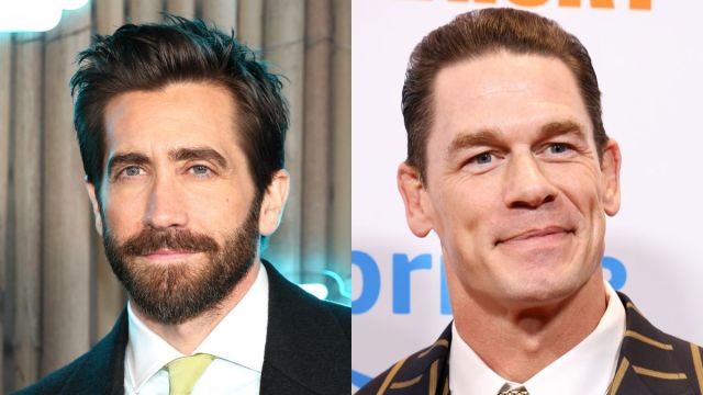 Jake Gyllenhaal attends the "Road House" New York Premiere at Jazz at Lincoln Center on March 19, 2024 in New York City/John Cena attends the "Ricky Stanicky" New York Premiere at Regal E-Walk on March 05, 2024 in New York City