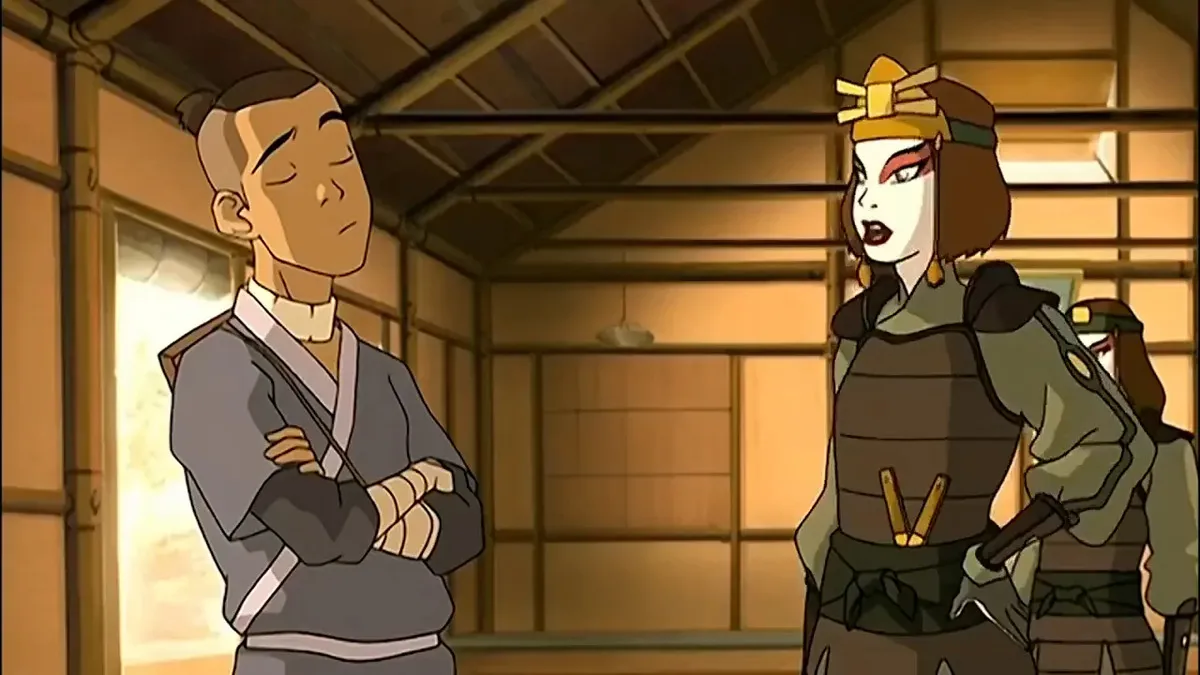 Sokka and Suki in Avatar: The Last Airbender Book One: The Warriors of Kyoshi