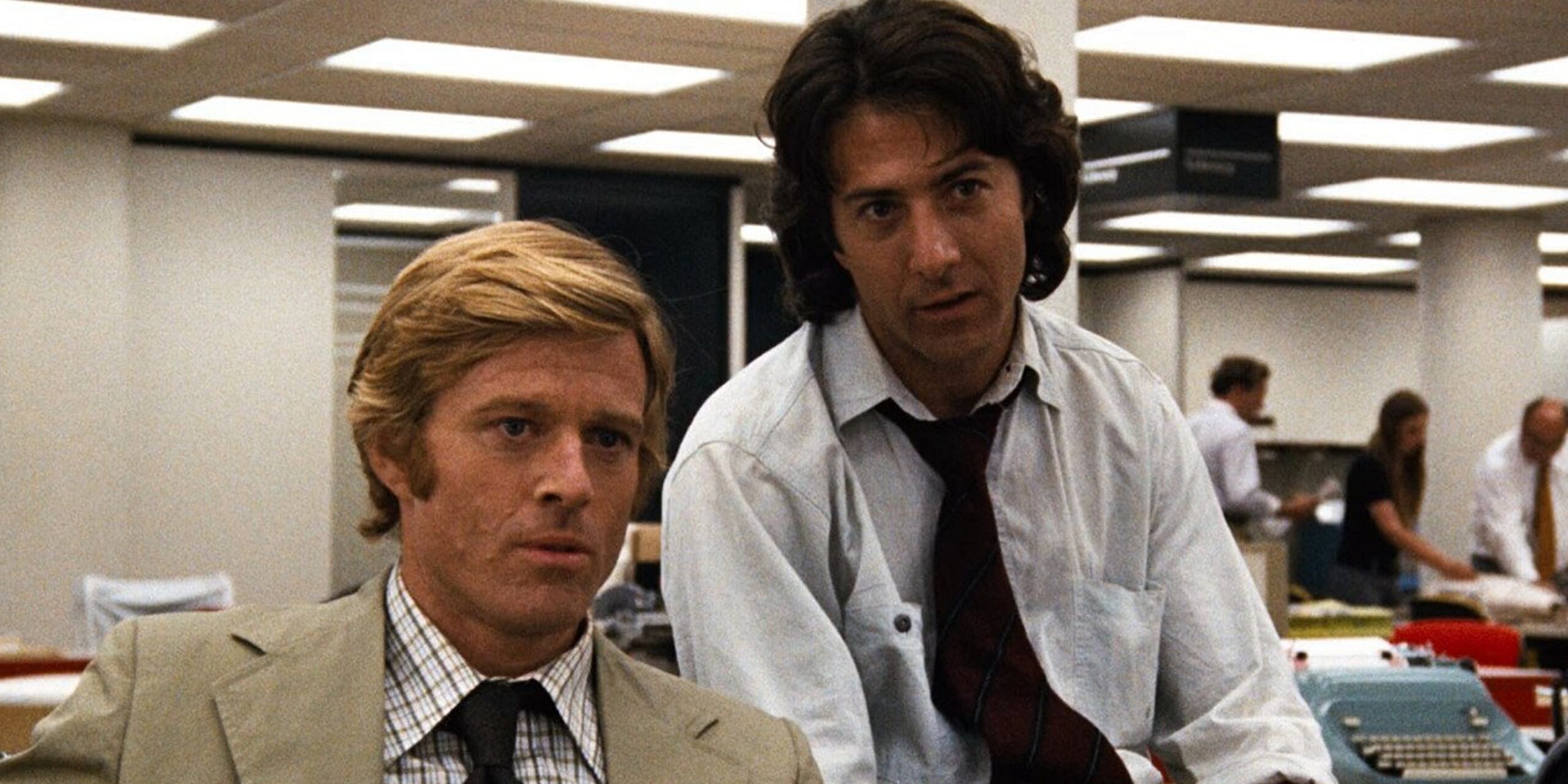 Dustin Hoffman and Robert Redford in All the President's Men