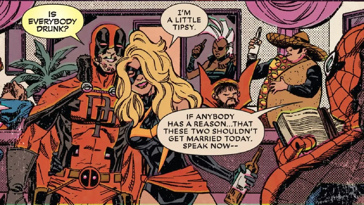 Deadpool and Carol Danvers almost get married in Las Vegas in Marvel Comics