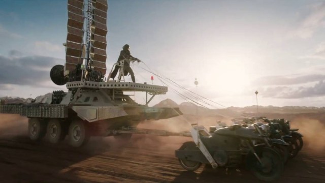 A Mad Max car in the desert in Deadpool & Wolverine