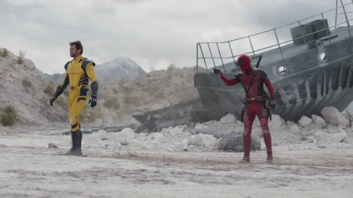 Hugh Jackman and Ryan Reynolds in the Void in Deadpool & Wolverine
