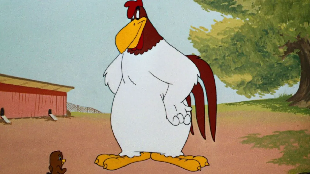 Foghorn Leghorn with his hand on his hips in the Looney Tunes short from 1948