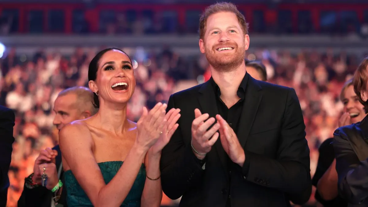 Prince Harry, Duke of Sussex, and Meghan, Duchess of Sussex attend the closing ceremony of the Invictus Games Düsseldorf 2023 at Merkur Spiel-Arena on September 16, 2023 in Duesseldorf, Germany. (Photo by Chris Jackson/Getty Images for the Invictus Games Foundation)